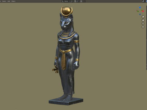 Egyptian Goddess Bastet 3D Model