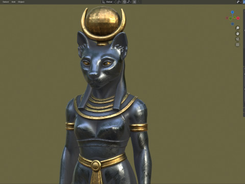 Egyptian Goddess Bastet 3D Model