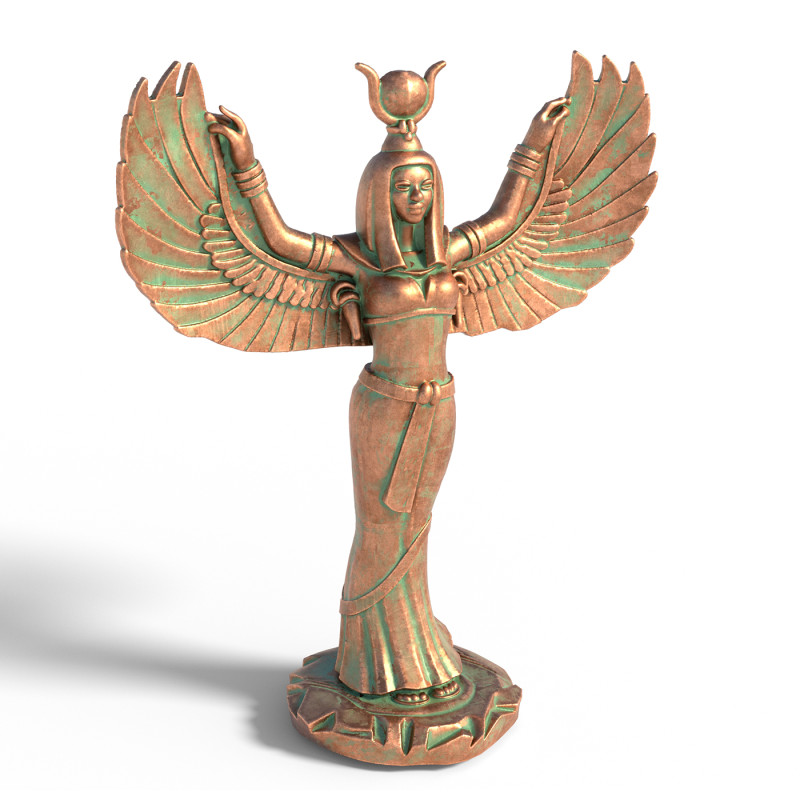 Egyptian goddess isis 3D Модель .c4d .max .obj .3ds .fbx .stl .blend 