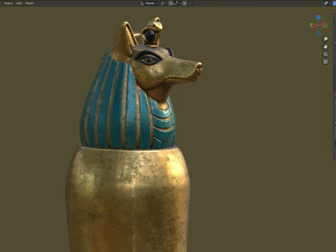 Egyptian jar 2 3D Model