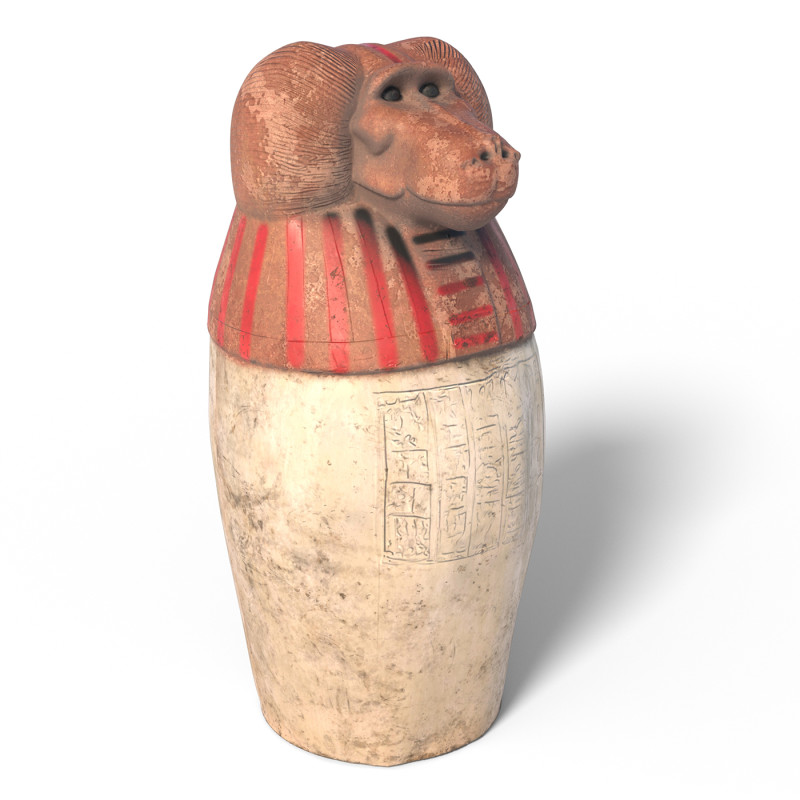 Egyptian jar 3 3D Model .c4d .max .obj .3ds .fbx .stl .blend