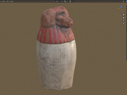 Egyptian jar 3 3D Model