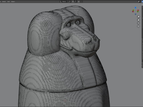Egyptian jar 3 3D Model