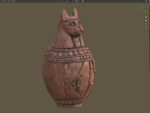 エジプトの壺 4 3Dモデル