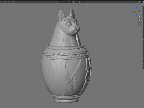 Egyptian jar 4 3D Model
