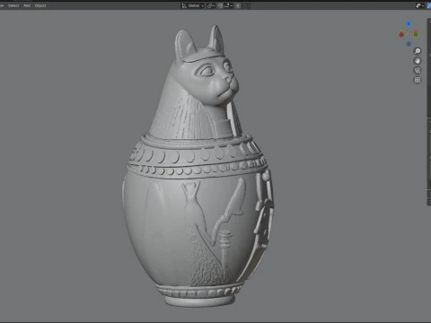 エジプトの壺 4 3Dモデル