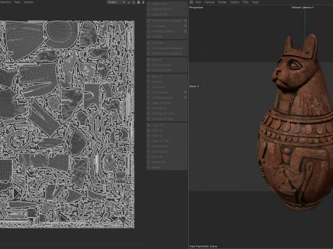 エジプトの壺 4 3Dモデル