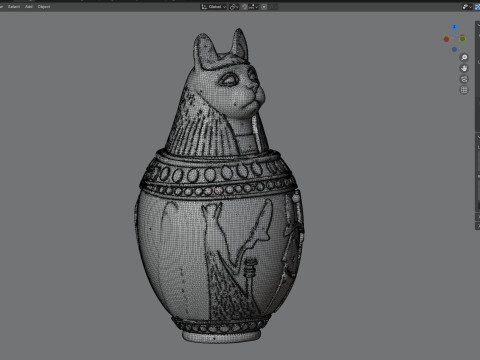 Egyptian jar 4 3D Model
