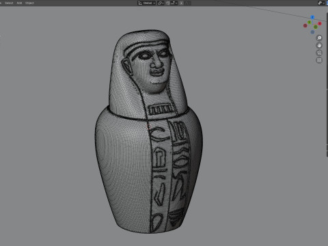 Egyptian jar 5 3D Model