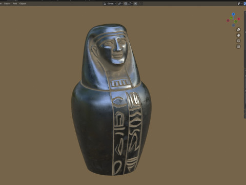 Egyptian jar 5 3D Model