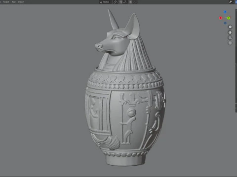 Egyptian jar 6 3D Model