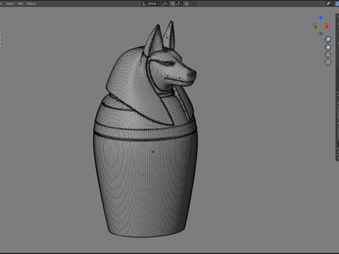 Egyptian jar 8 3D 模型