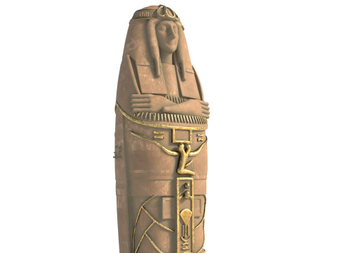 Egyptian Mummy Coffin 3D Modell