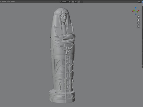 Egyptian Mummy Coffin 3D Modell