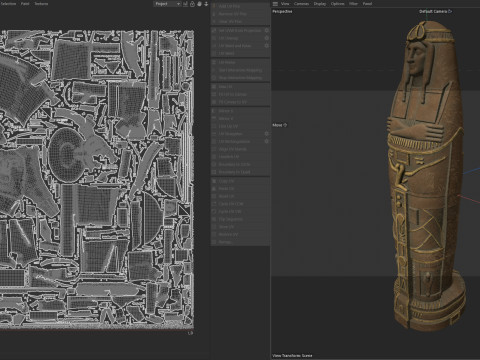 Egyptian Mummy Coffin 3D Modell