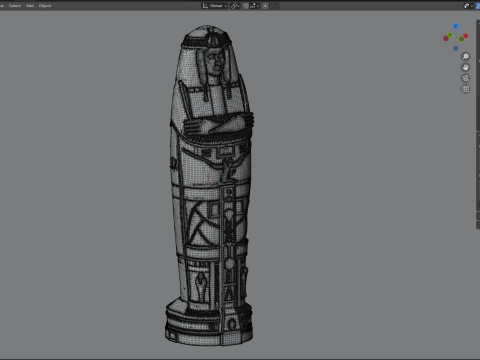 Egyptian Mummy Coffin 3D Modell