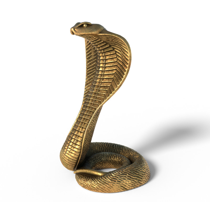 Egyptian snake statue 3D Модель .c4d .max .obj .3ds .fbx .stl .blend 