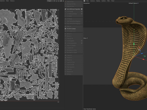 Egyptian snake statue 3D Модель