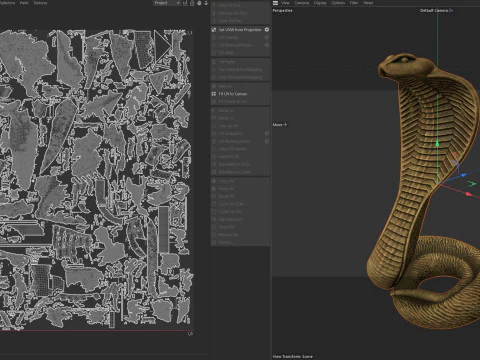 Statua del serpente egiziano Modello 3D