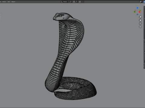 Egyptian snake statue 3D Модель