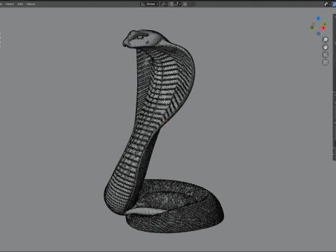 Statua del serpente egiziano Modello 3D