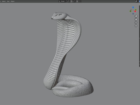 Egyptian snake statue 3D Модель