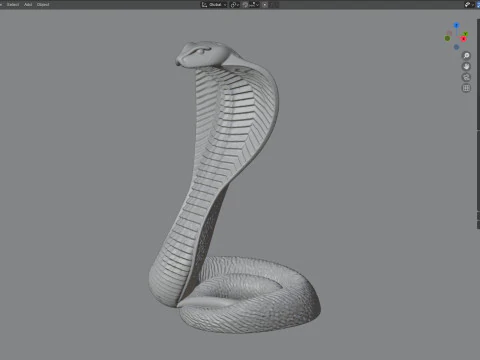 Statua del serpente egiziano Modello 3D