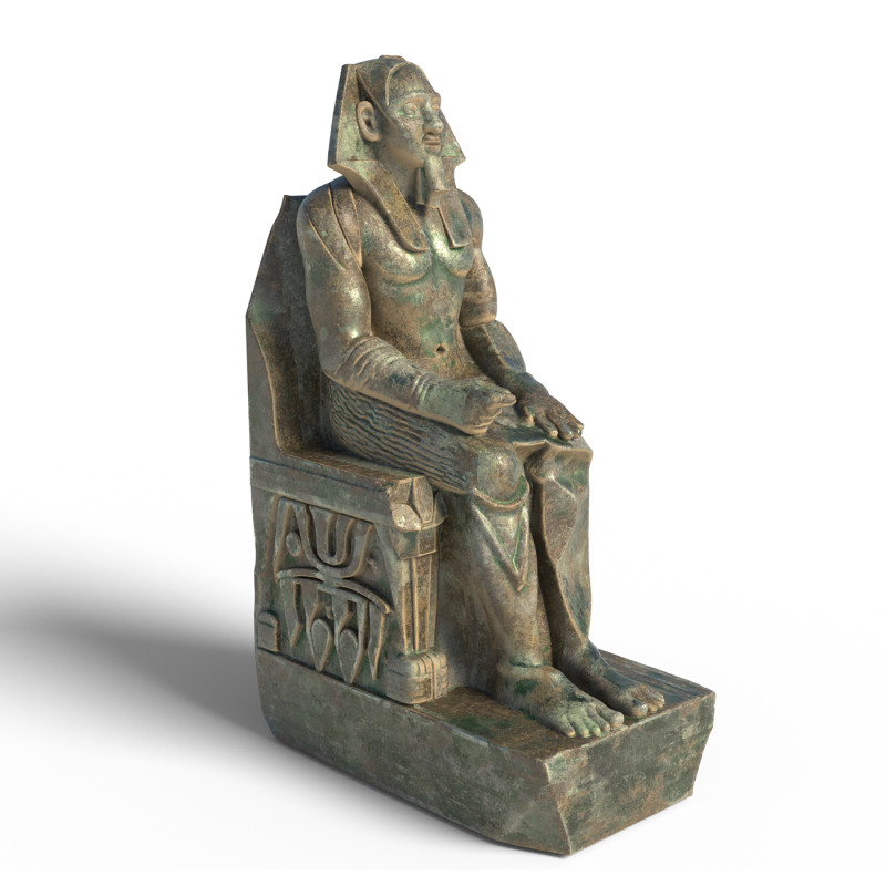 Khafre king statue Model 3D .c4d .max .obj .3ds .fbx .stl .blend 