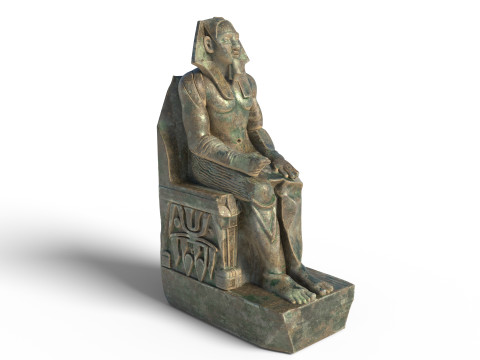 Khafre king statue Model 3D