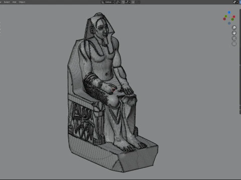 Khafre king statue 3D Model