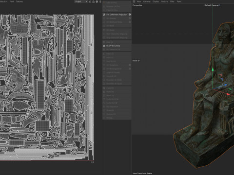 Khafre king statue Model 3D