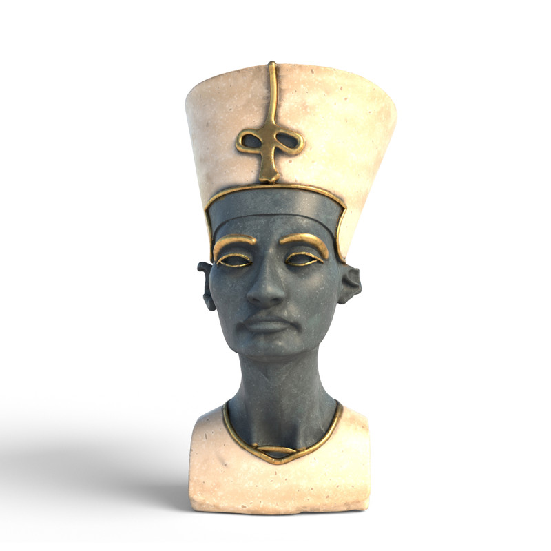 Nefertiti statue Modèle 3D .c4d .max .obj .3ds .fbx .stl .blend 