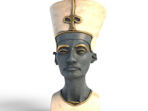 Nefertiti statue 3D Model