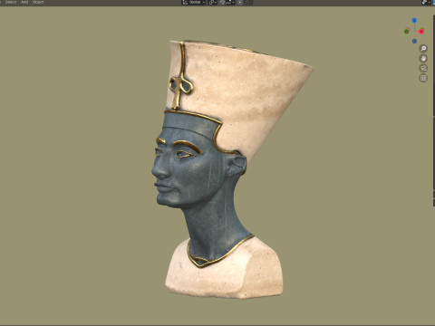 Nefertiti statue Modèle 3D