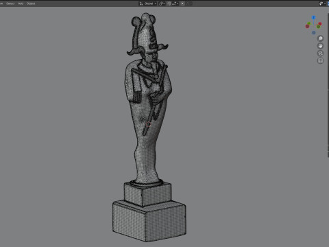 Osiris statue Modello 3D