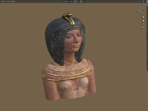 Busto della regina Kiya Modello 3D