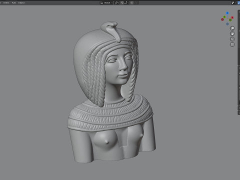 Queen kiya bust 3D Model