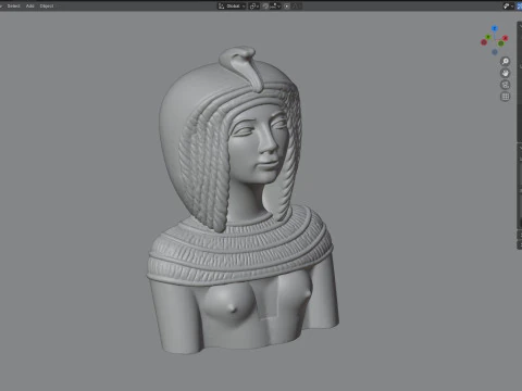 Busto della regina Kiya Modello 3D