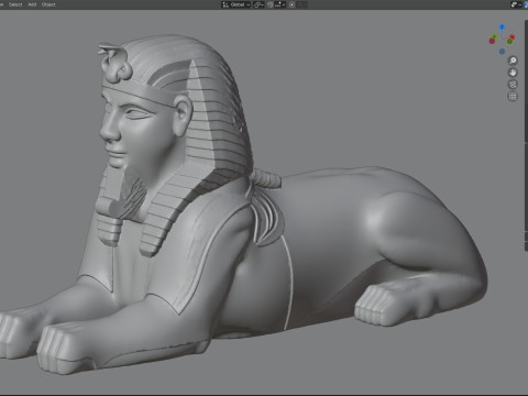 Sphinx statue 3D Model