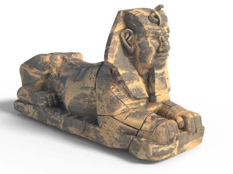Sphinx statue 2 Model 3D
