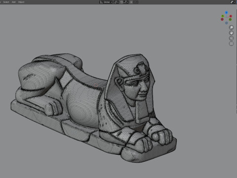 Sphinx statue 2 Model 3D