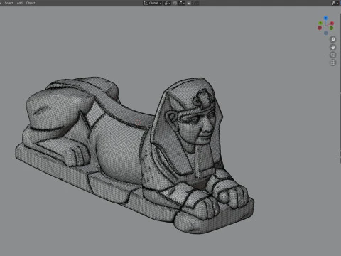 Sphinx statue 2 3D Model