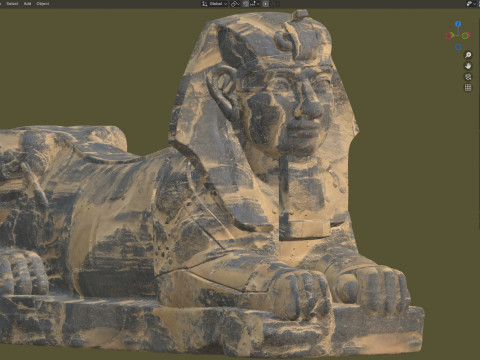 Sphinx statue 2 Model 3D
