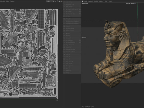 Sphinx statue 2 Model 3D