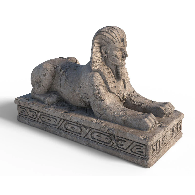 Sphinx statue 3 3D Model .c4d .max .obj .3ds .fbx .stl .blend 