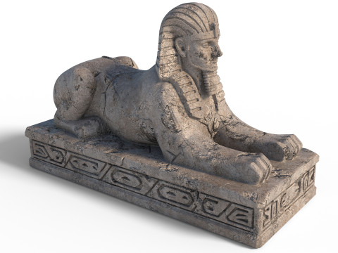 Sphinx statue 3 3D Model