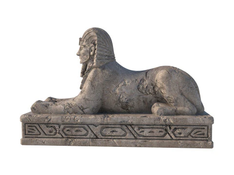 Sphinx statue 3 3D Model
