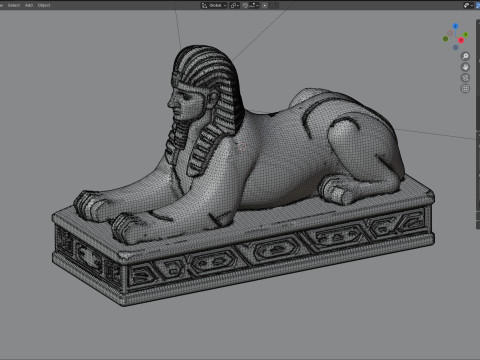 Sphinx statue 3 3D 모델