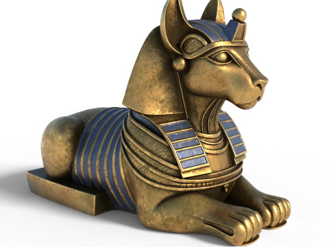Sphinx statue 4 3D Model