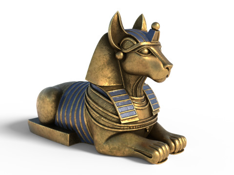Sphinx statue 4 Model 3D